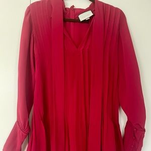 Alexis Red Mini dress with pussy bow